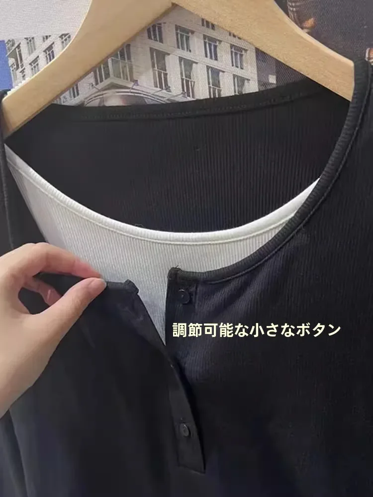 حجم كبير ملابس النساء وهمية قطعتين بلايز أسود طويل الأكمام تي شيرت الموسم حجم كبير السيدات التخسيس غطاء البطن XT643