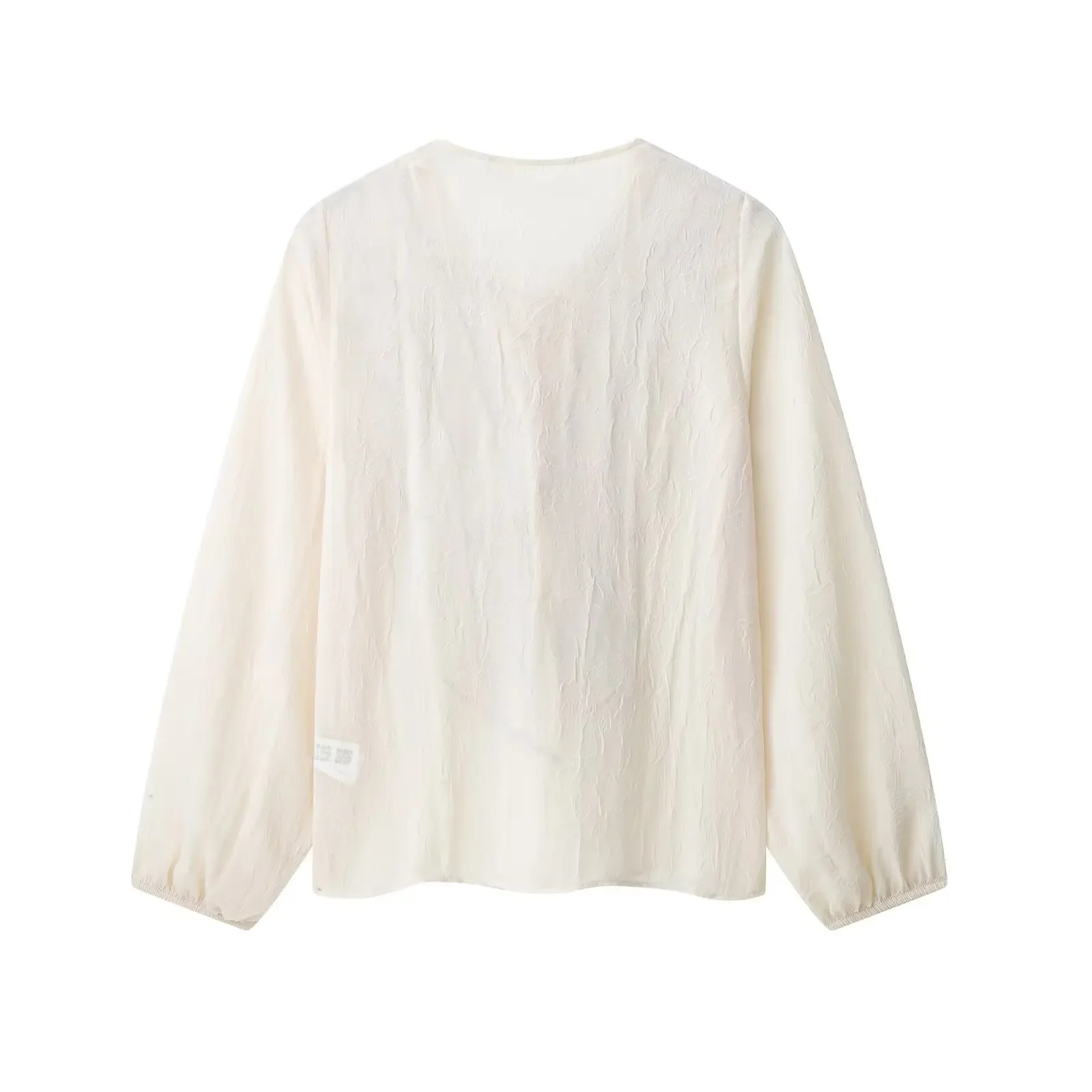 2025 nouvelles femmes mode col en V volants en cascade ligne noire Eding Smock Blouse femme à manches longues chemise Chic hauts