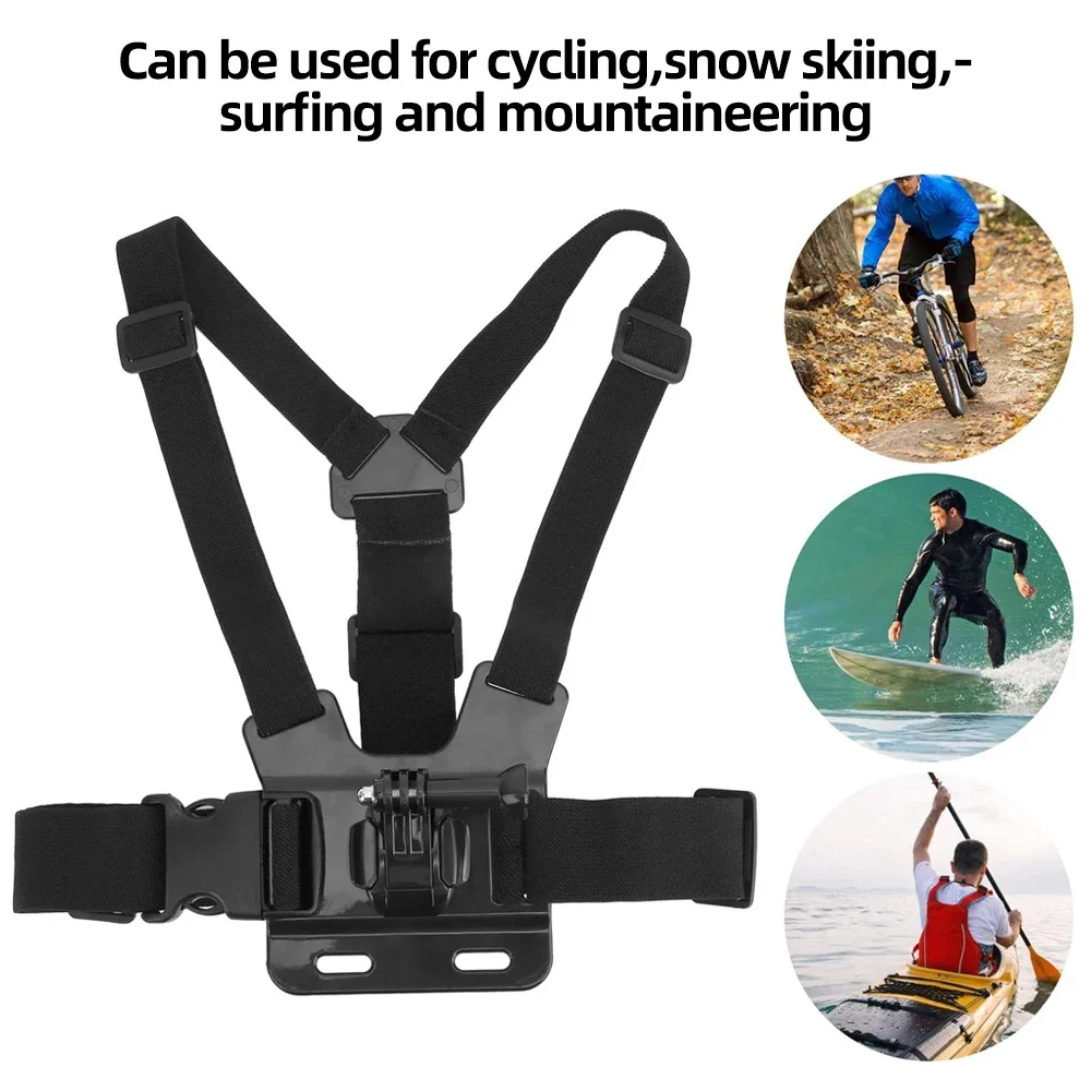 For GoPro Adjustable Chest Mount Harness Strap For GoPro Hero 13 12 11 10 Insta360 X4 X3 DJI Action 3 Action Camera Accessories