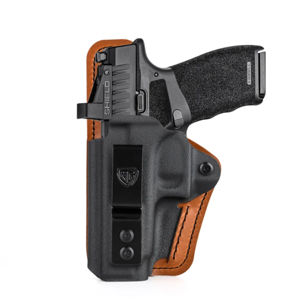 IWB Kydex Leder & Schaumstoff Gepolstertes Hybrid-Holster für Springfield Hellcat Pro 3" Hellcat OSP Clips Verdecktes Tragen – Detail 5