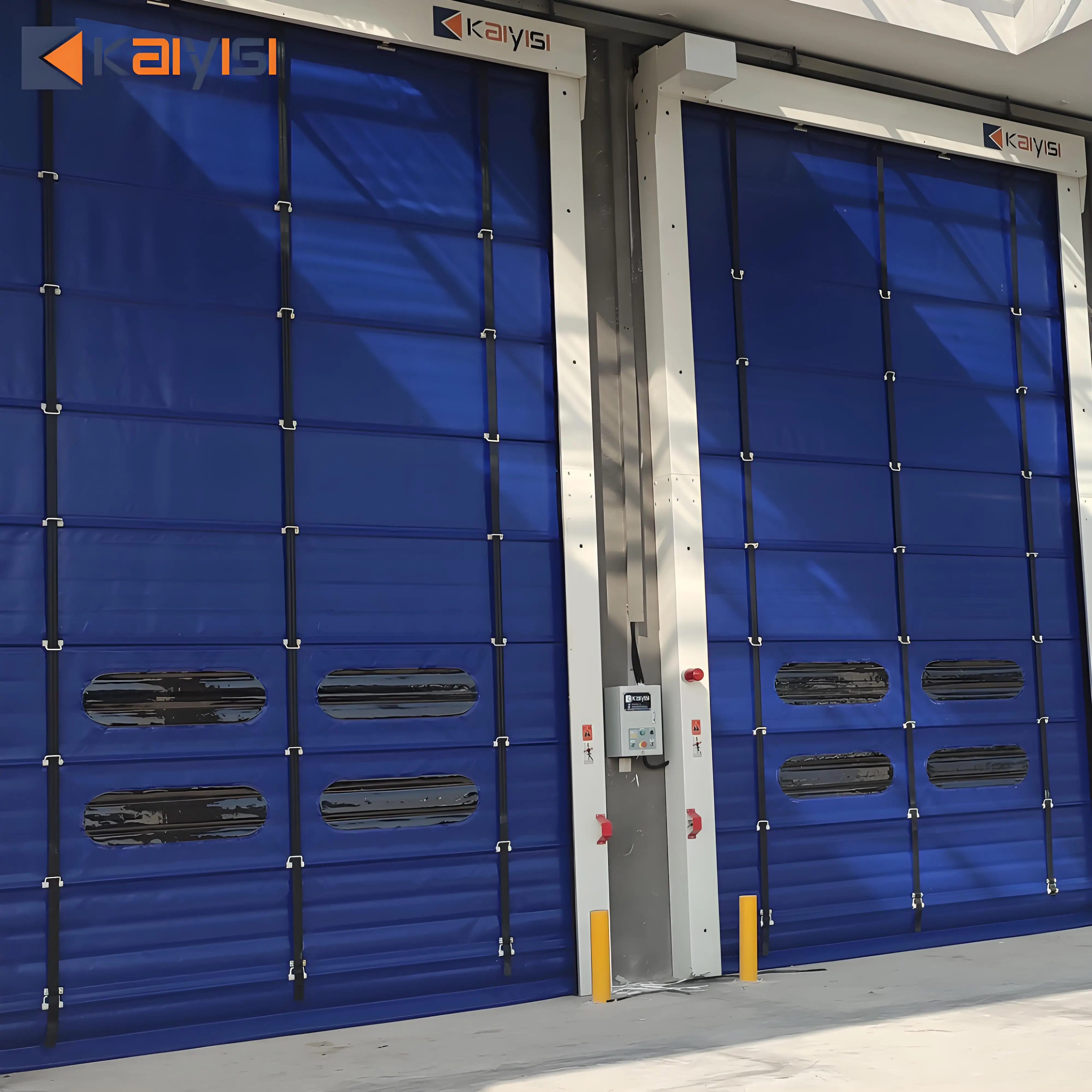 Large Size  Stacking Curtain High Speed Industrial Door For Industrial Workshop Environment