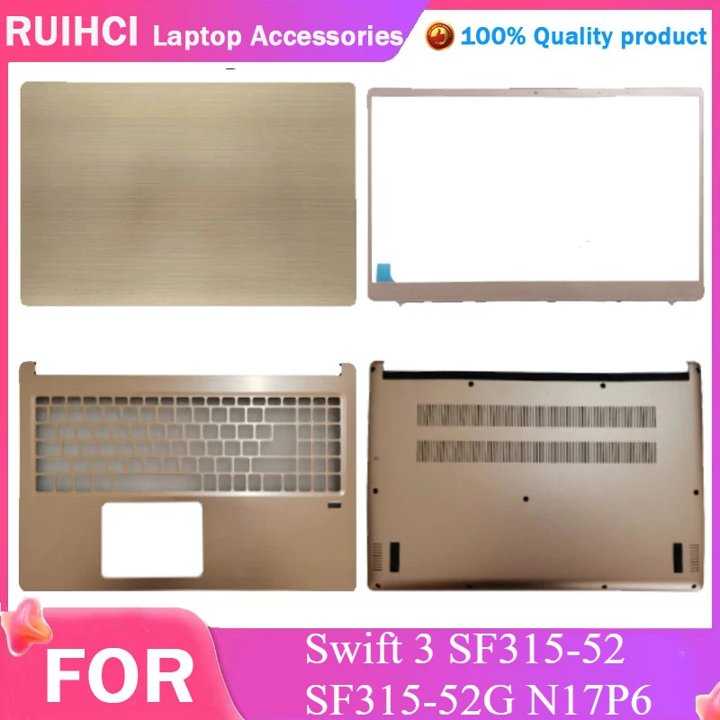 

NEW Laptop Case LCD Back Cover/Palmrest Upper Top and Lower Base Case Bottom Cover For Acer Swift 3 SF315-52 SF315-52G N17P6