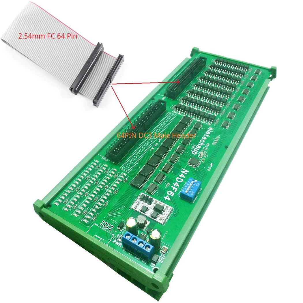 

64DI-64DO 12V 24V RS485 Modbus RTU Isolate Communication PLC IO Expansion Board Digital Switch Quantity NPN Input Output Port