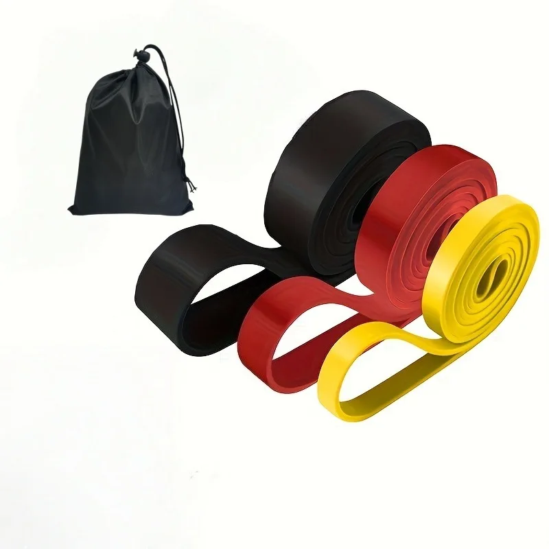 3pcs/set Elastic Bands with Storage Bag Included! Pull Up the Power Band, Suitable for Muscle Training and Shaping