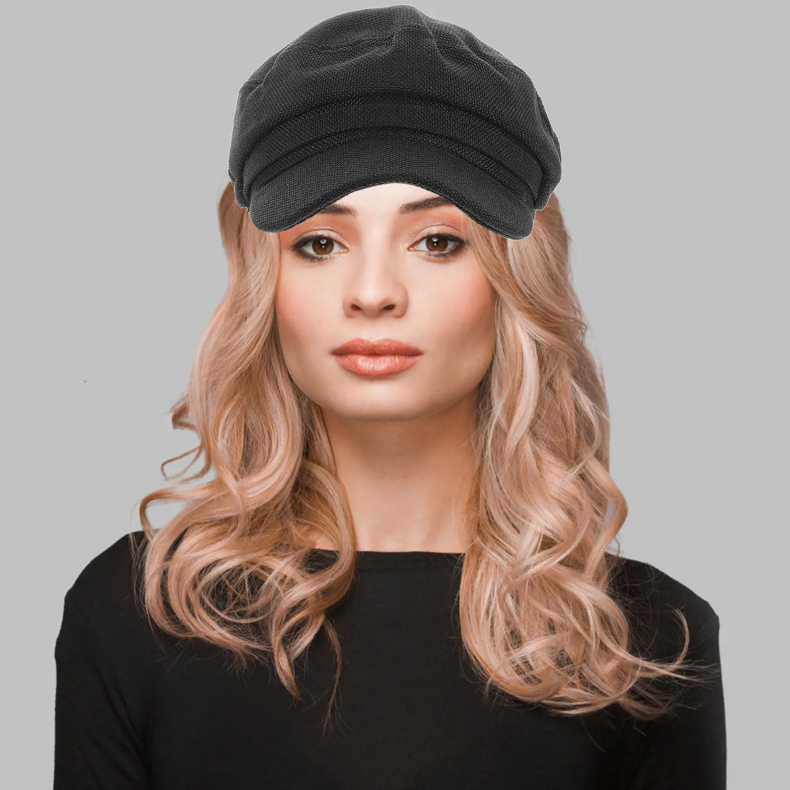 Summer Beret Women Fashionable Brimmed French Beret Hat Sun Protection Nautical Touch Retro Vintage Flat Cap for Students
