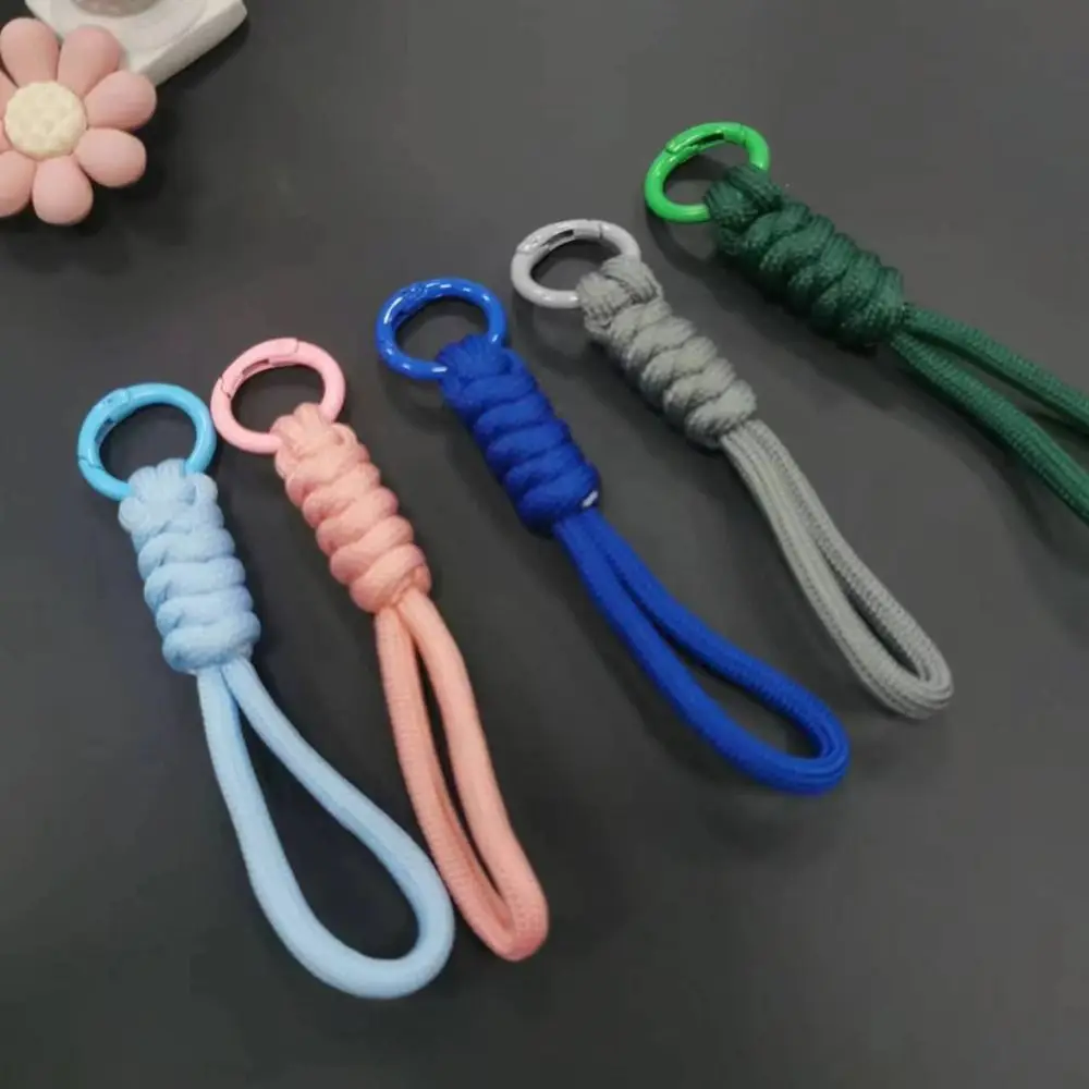 High Quality Braided Woven Keychain Anti Loss Multifunctional Wrist Rope Colorful Mobile Phone Accessories
