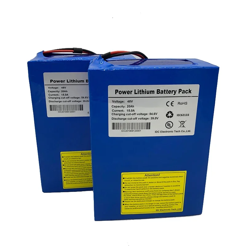 48v 20Ah li-ion 18650  Lithium battery pack for electric floor mopsn Customized portable power supply