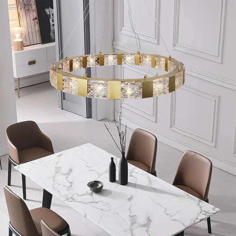 

Hanging Lamp For Ceiling For Living Room Luxury Ceiling Chandeliers Led Modern Cottage Circle Glass Lighting Fixture Home Decor