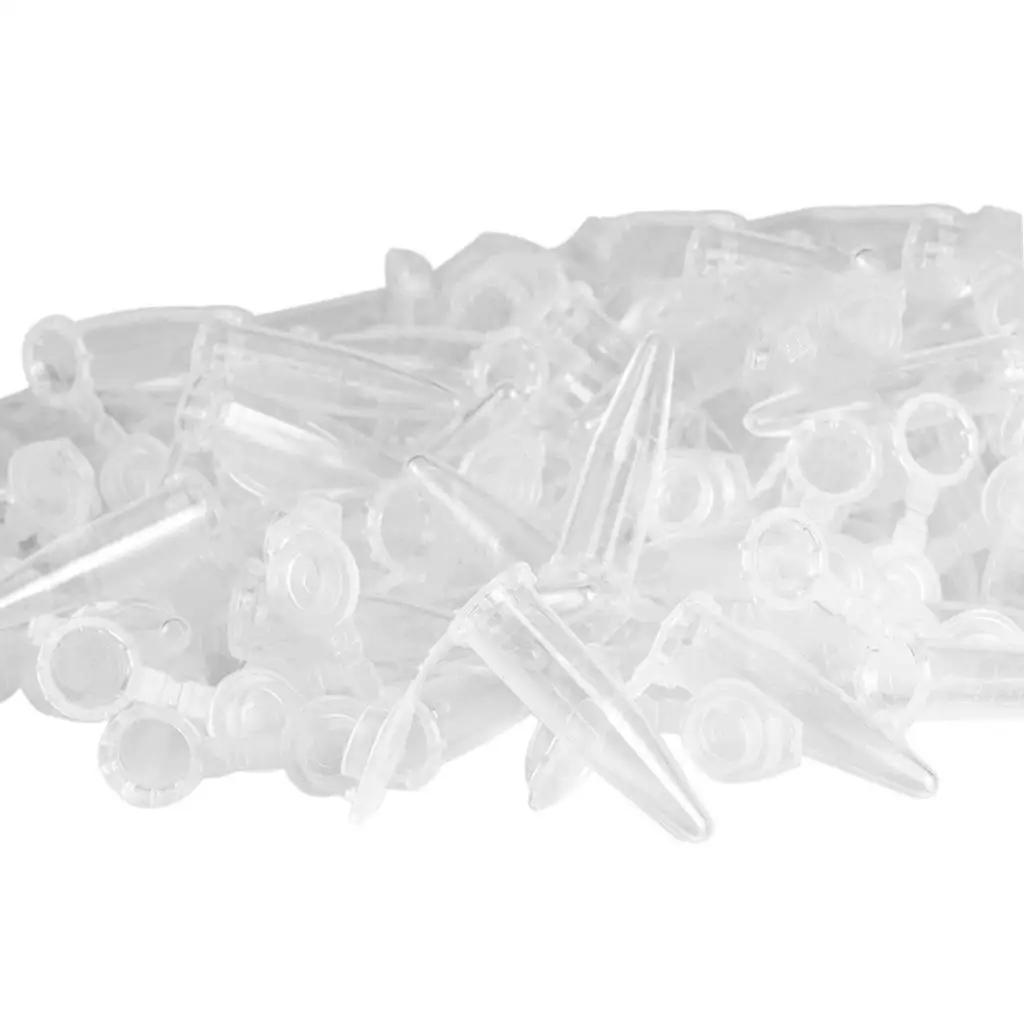 100 Pack Clear Centrifuge Test Tubes Sample Containers Vials No Leakage