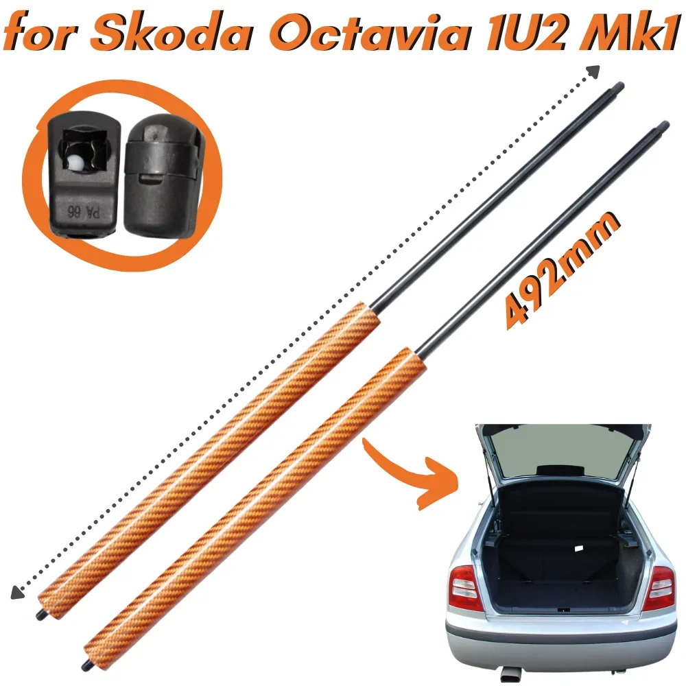 

9 Colors Carbon Fiber Rear Tailgate Gas Struts Springs for Skoda Octavia MK1 HATCHBACK 1U2 1996-2010 1U6827550 Lift Supports