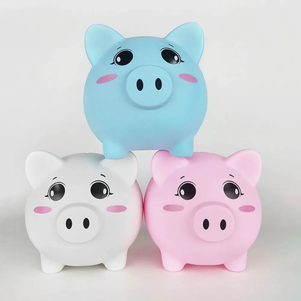 Anti gota porco cofrinho tanque de poupança decorativo dos desenhos animados porco caixas de dinheiro grande capacidade modelo porco cofrinho crianças/crianças