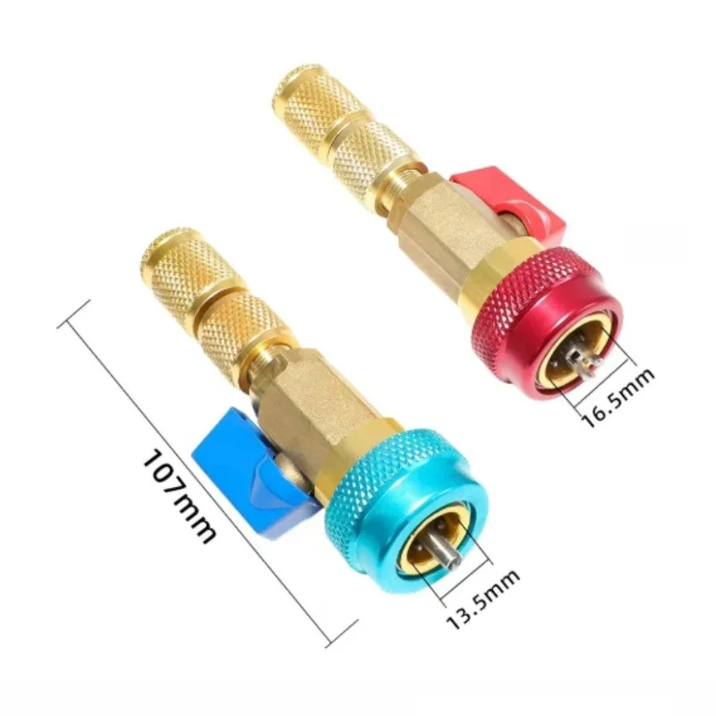 R134A R1234YF Valve Core Remover Installer High Low Pressure AC Repair Tool for Standard & JRA Valve Core Couplers