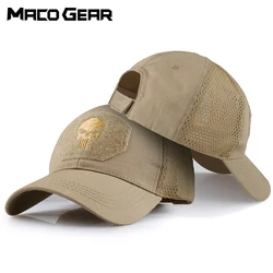 Czapka sportowa opalona kolarska Camo czapka turystyczna do gry w Baseball polowanie na tenis siatka do golfa na zewnątrz Airsoft czapki taktyczne czaszka Snapback mężczyźni kobiety