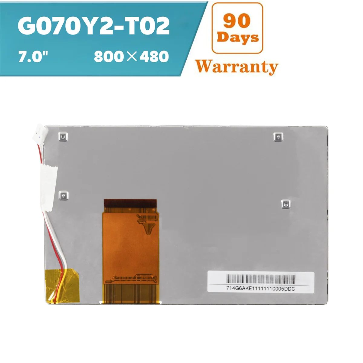 7 Inch 800×480 60 Pins LCD Screen G070Y2-T02 LCD Display Screen Replacement Parts