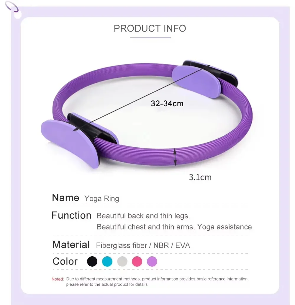 Yoga Fitness Ring Pilates Ring Women Girl Exercise Home Resistance Elasticity Yoga Gym Workout Pilates Circle Yoga Circle  ﻿ image 6