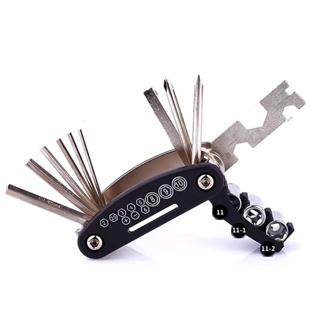 16 In 1 Multi Usage Extension Rod Tool Screwdriver Hex Wrench Key Nut Tire Repair Repair Tools Kit