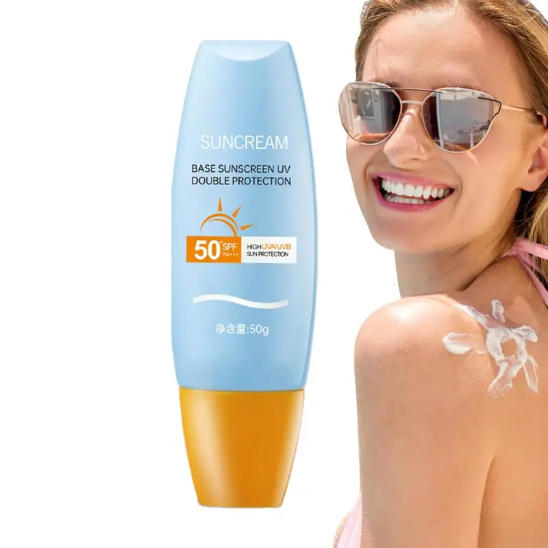 Sunscreen Cream SPF 50+ UV Protective Anti Oxidant Sun Block Isolation Cream Lightweight Refreshing UV Protective Sun Cream 50g