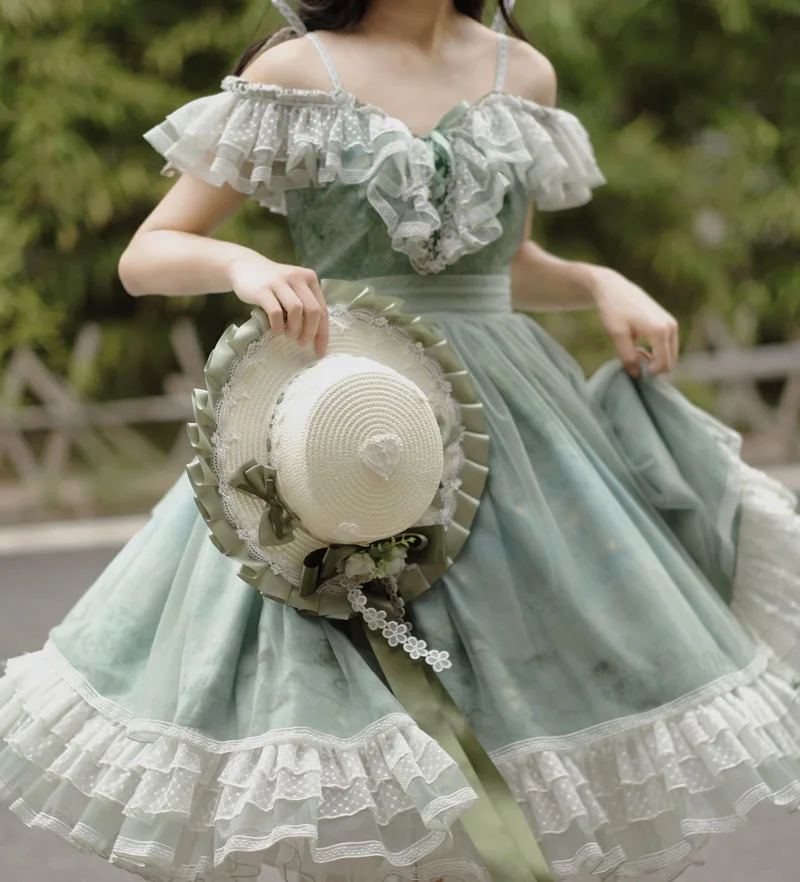 Handmade Flat-Top Cap Lolita Straw Hat Hat