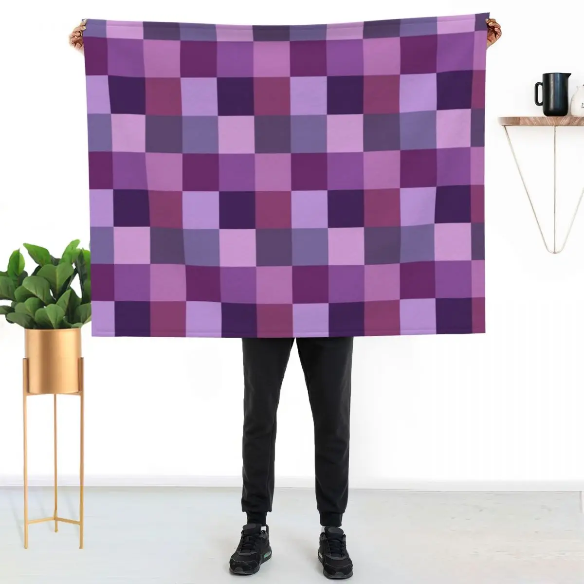 purple,designs and symbols Throw Blanket Plaid for winter Retros Luxury Thicken Fashion Sofas Soft Beds Blankets