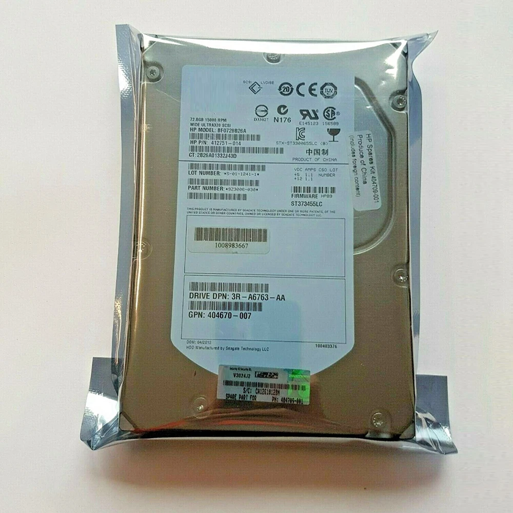 ST373455LC HDD For Seagate Hard Disk 73GB Ultra U320 SCSI 15K.5 80Pin 15000RPM 73G Server Hard Drive