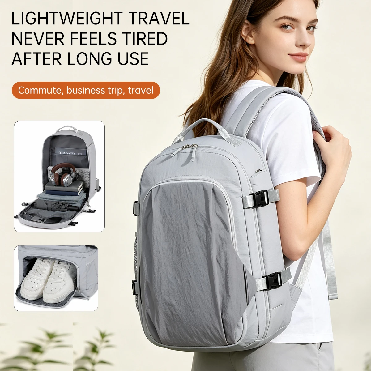 Cross-Border Large-Capacity Backpack for Junior High School Students and High School Students, Simple Casual School Bag, High-Looking, Stylish Campus Travel Bag