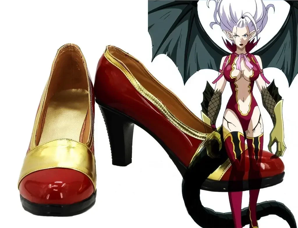 Fairy Tail Mirajane Strauss Cosplay Boots Red Shoes Custom Made All Sizes