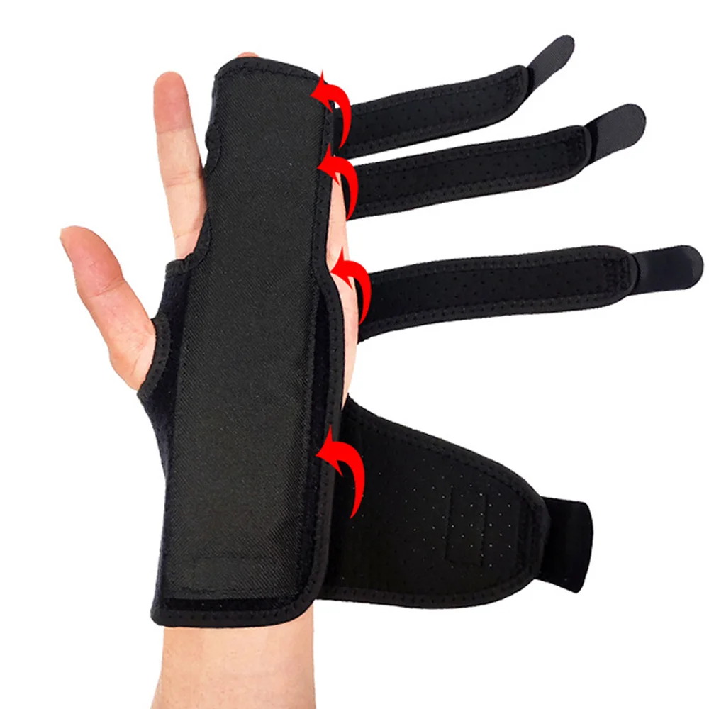 Adjustable Wrist Hand Finger Brace Left/Right Finger Splint Support for Broken Fingers Injuries Arthritis Trigger Finger Pain