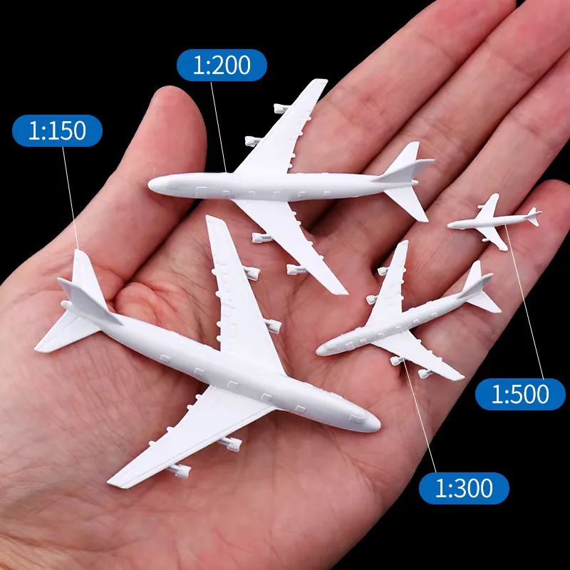 3 piezas de modelos de aviones en miniatura a escala 1:150-1:500, juguetes de ABS, aeronaves de transporte para exhibición, colección, regalo para niños
