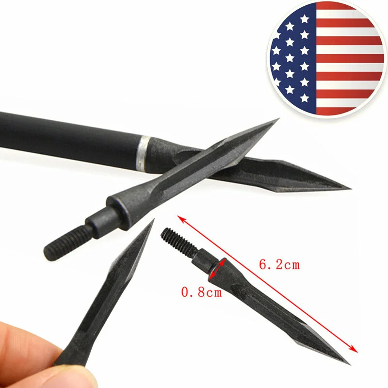 

Охотничьи наконечники для стрел с обычной резьбой, наконечники для стрел из высокоуглеродистой стали для стрельбы из лука, наконечники для охотничьих мишеней, 12 шт.