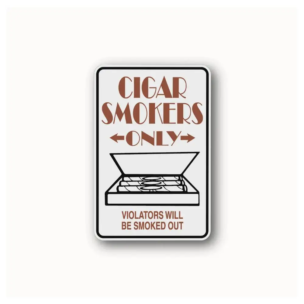 Cigar Smokers Only Waterproof Stickers For Decorating Car Windows Motorcycles And Computers.