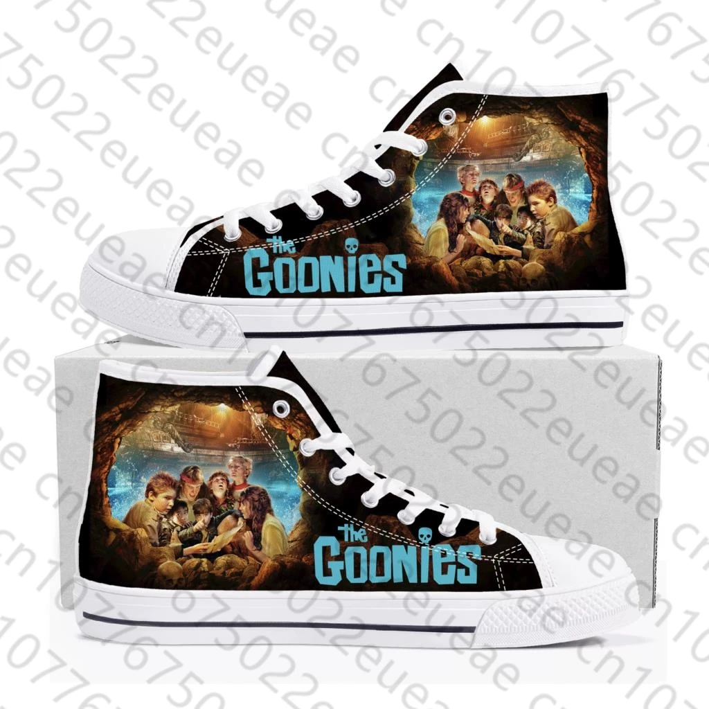 The Goonies Movie High Top Sneakers Mens Womens Teenager Canvas High Quality Sneaker Casual Custom Made Shoes Customize DIY Shoe