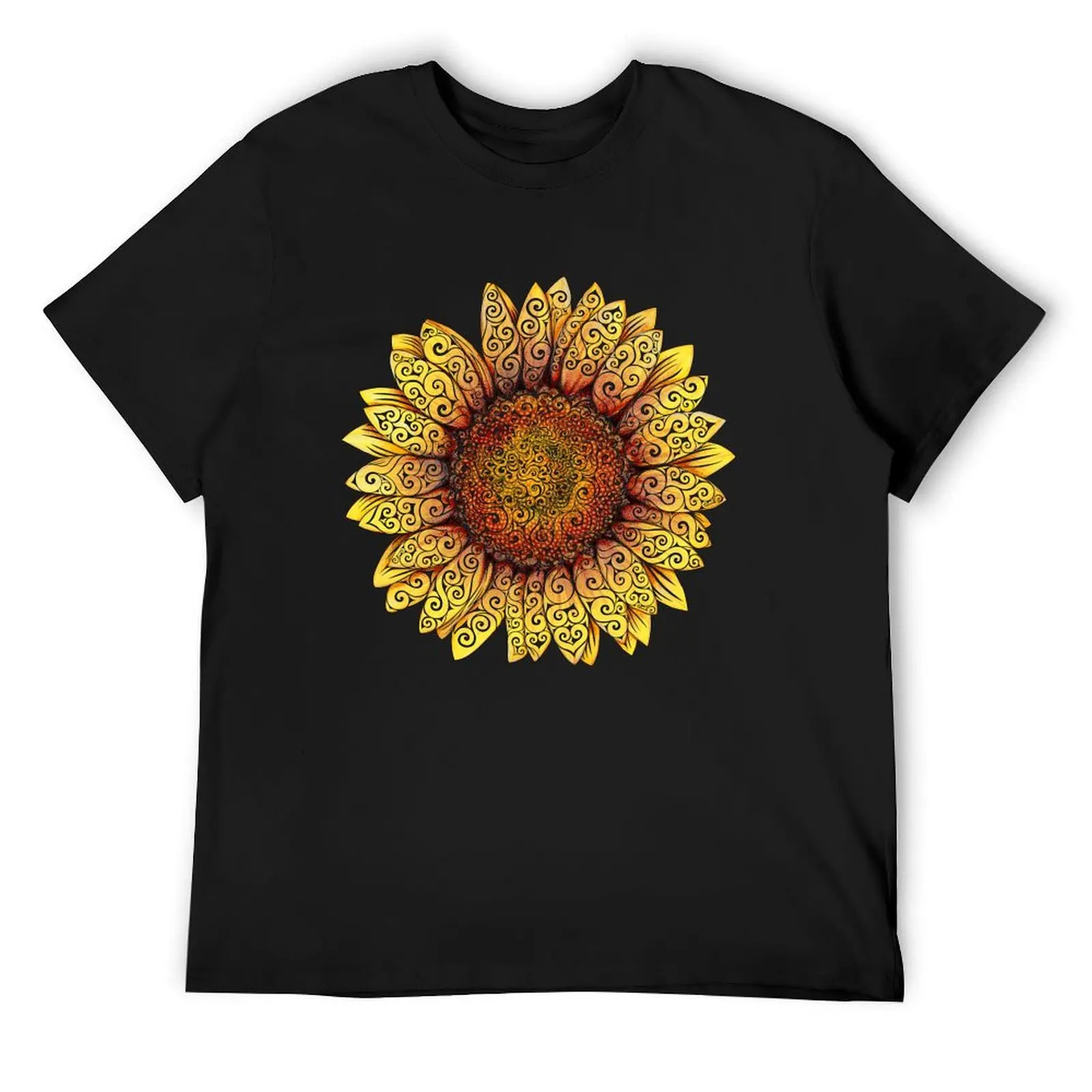 Swirly Sunflower T-Shirt tees custom t shirt sublime cute tops mens shirts graphic tee