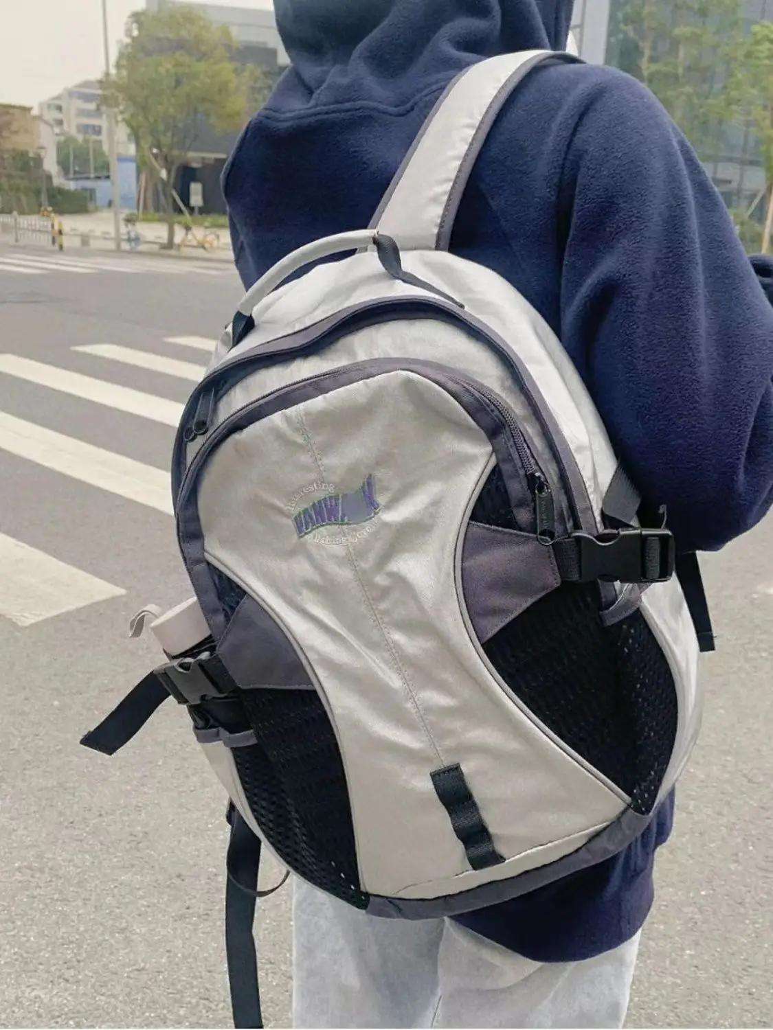 Torby szkolne Unisex Y2k modna w stylu amerykańskim koreańskich kobiet plecak codzienne torba na książki listowe o dużej pojemności dla ucznia