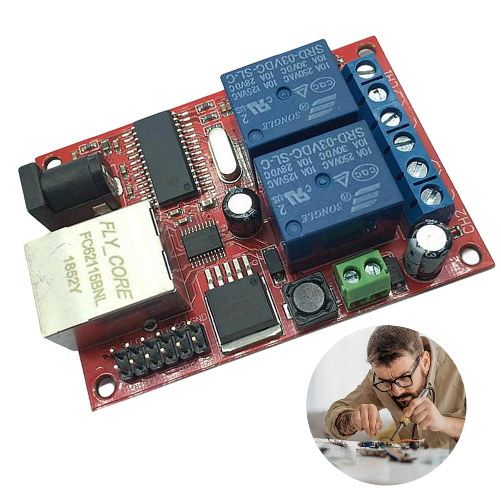 LAN Ethernet TCP/UDP Controller Module WEB Server 2 Way TCP UDP Controller Module Relay Board for Android APP
