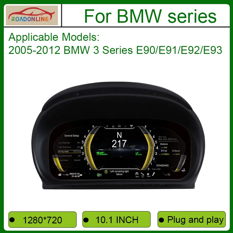 2025 جديد Lcd لوحة القيادة الرقمية العنقودية الرقمية ل 2005-2012 BMW 3 Series E90/E91/E92/E93 أداة قمرة القيادة الافتراضية #1
