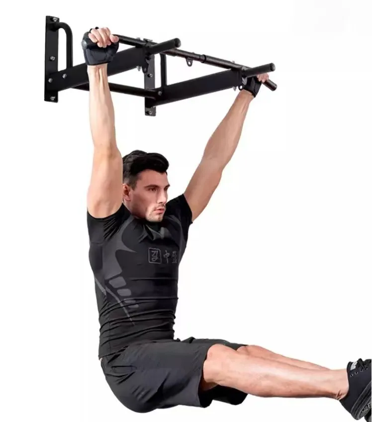 Wall‑Mounted Drill‑Install Single & Double Pull‑Up Bar Indoor for Pull‑Ups Upper‑Body Muscle Home Fitness Body‑Building Training