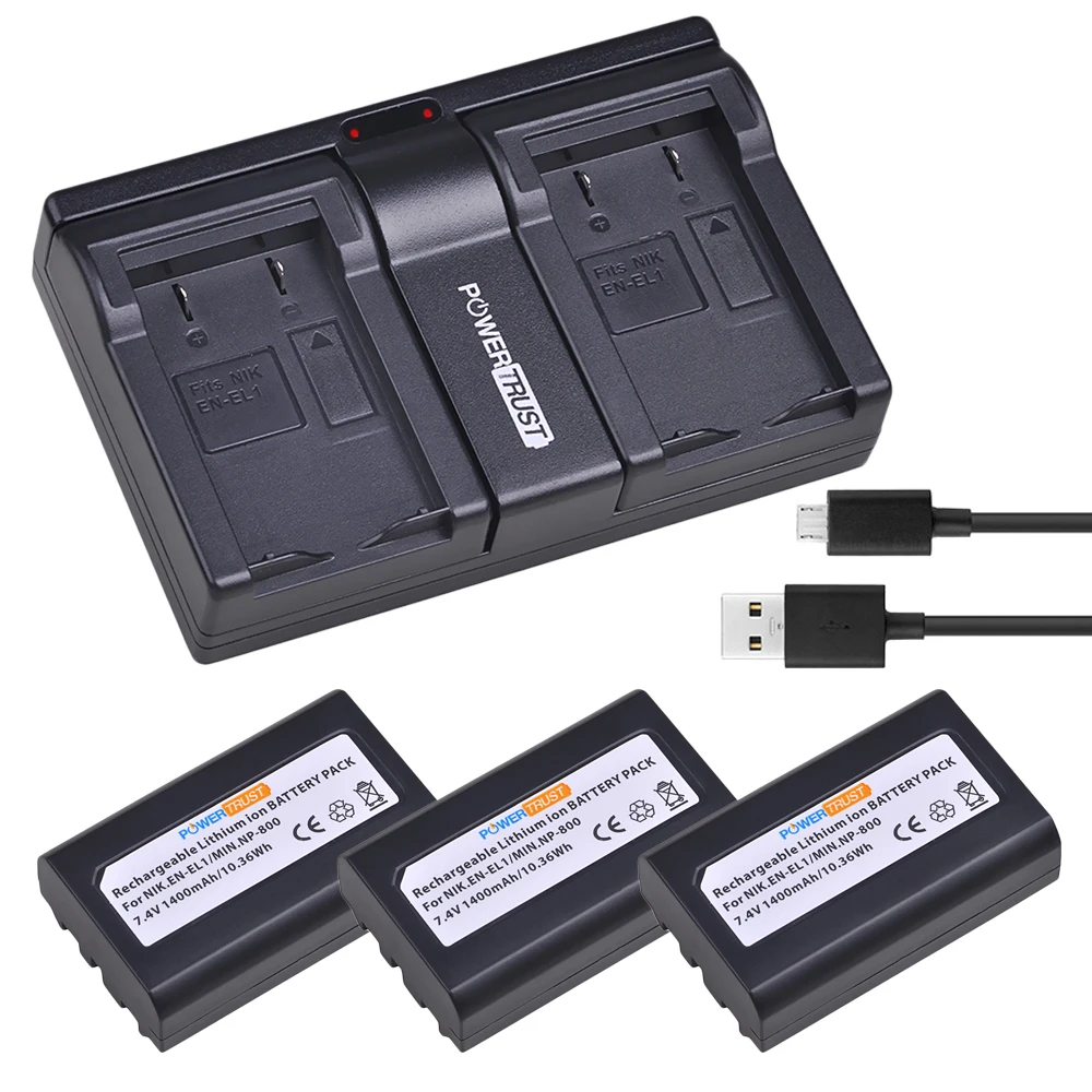 EN-EL1 ENEL1 EN EL1 NP-800 Battery for Nikon Coolpix 500, 775, 880, 885, 990, 995, 4300, 4500, 4800, 5000, 5400, 5700, 8700
