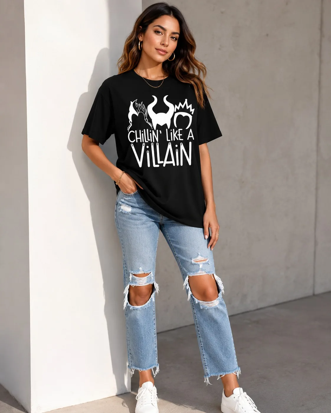 Women's Pattern Printed T-shirt - 