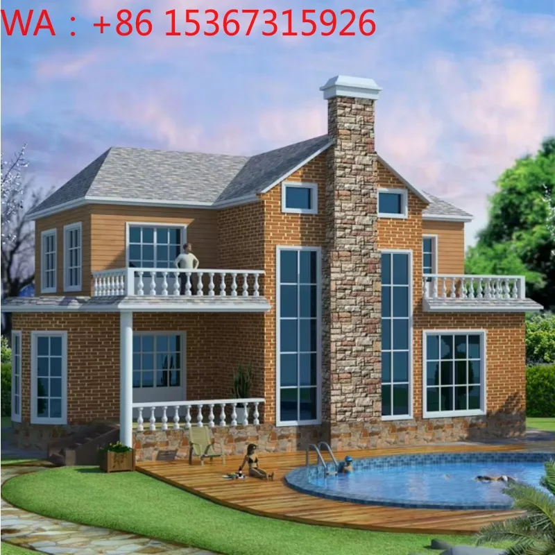 Modern Villa Style Light Steel Prefabricated House Rural Self Built & Modern Construction Application