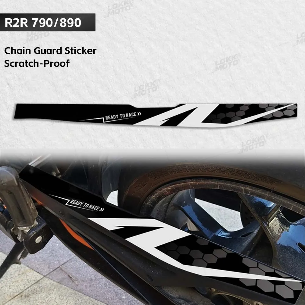 

For R2R 890R/GP 890 790 r2r790 890r 890gp Motorcycle Chain Guard Cover Stickers Waterproof Decor Decal Protection Accessories