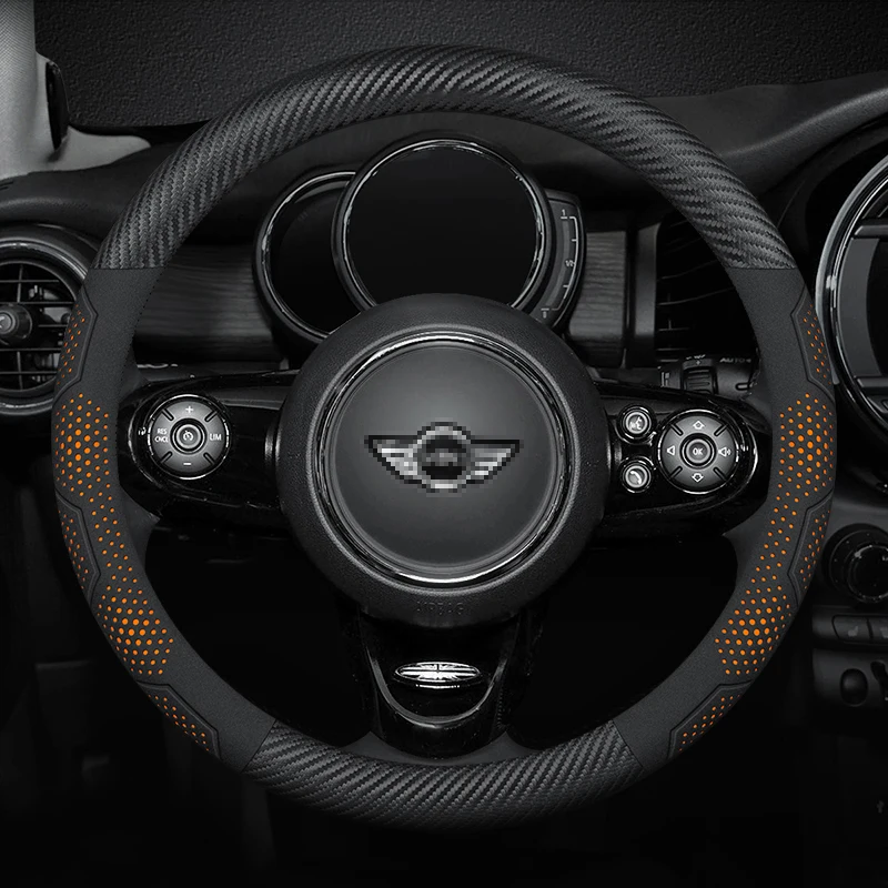 

Car Steering Wheel Cover For MINI CooperS R50 R51 R52 R53 R54 R55 R56 R57 R58 R59 R60 R61 R62 F54 F55 F56 F60 John-Cooperworks