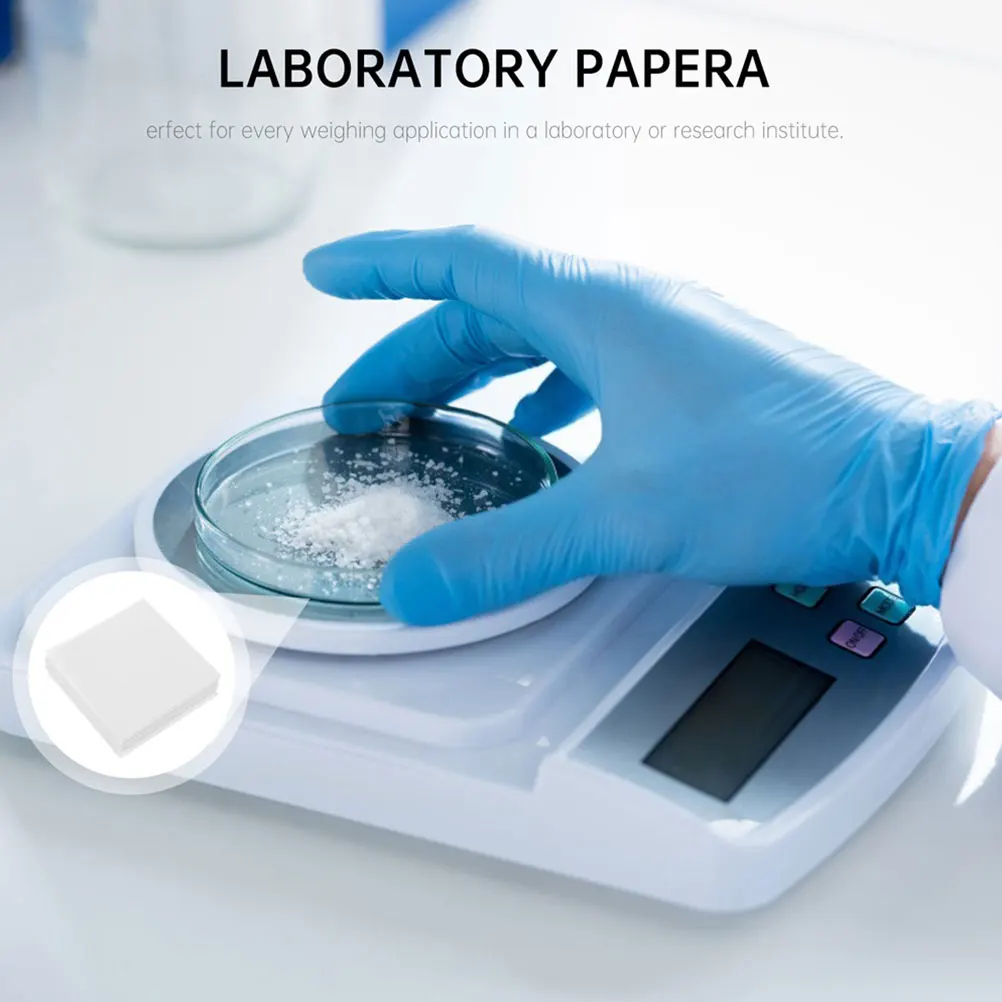

500 Pcs Weighing Paper Sheets Laboratory Accessories Non Stick Smooth Surface Ideal Powders Measurement Research Instruments
