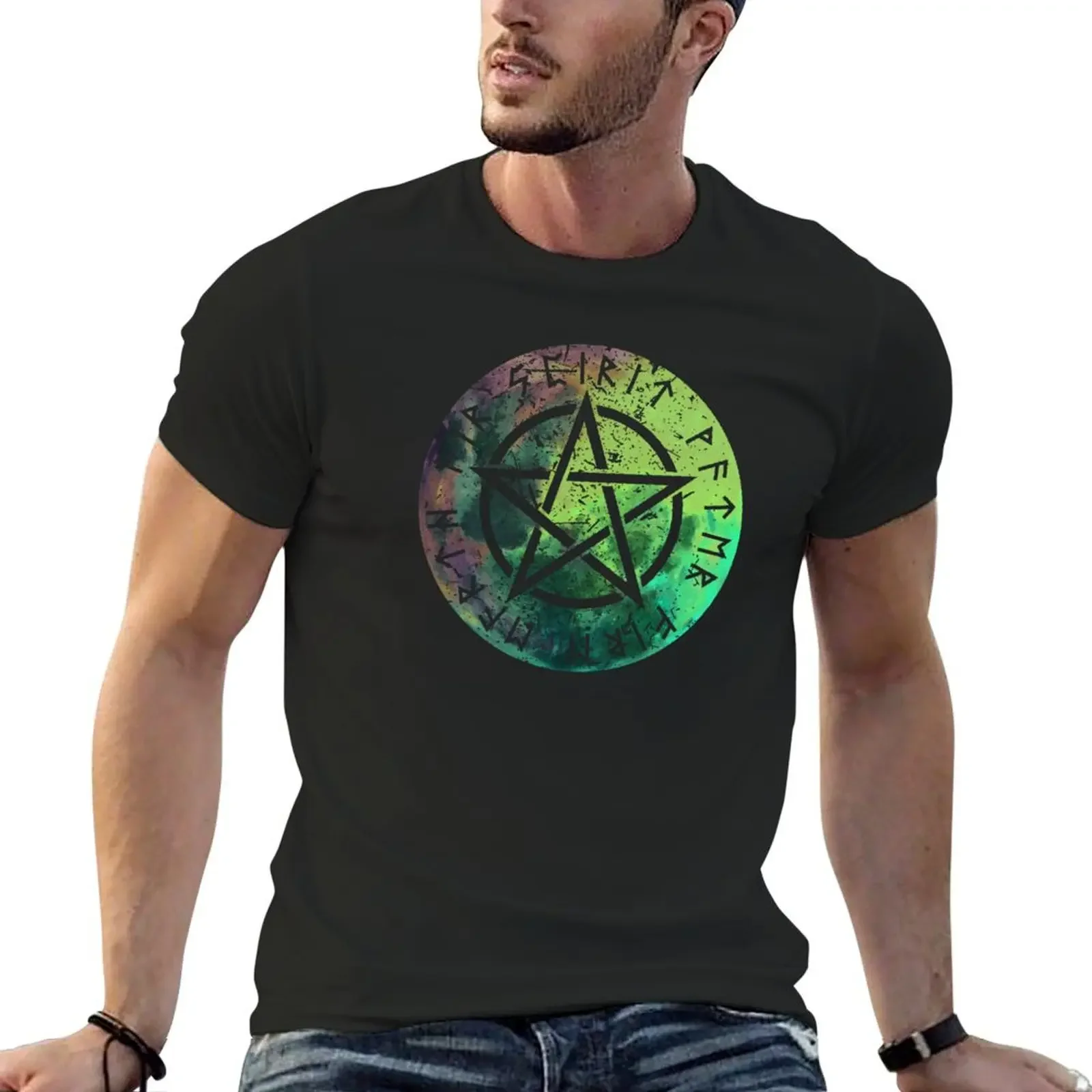 

Nordic Runes - Pentacle - Elements - Earth, Fire, Water, Spirit, Air T-Shirt customs design your own mens champion t shirts