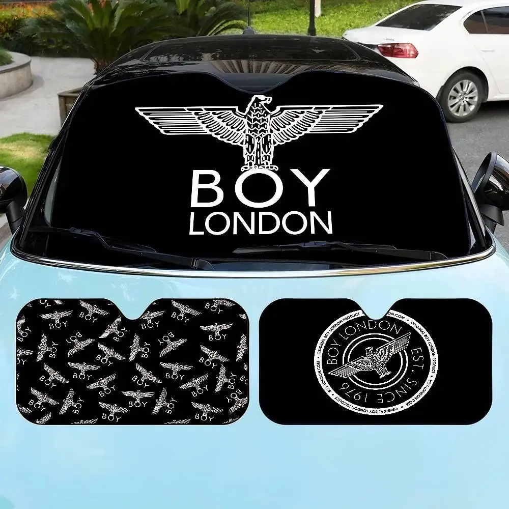 

Classic Punk Brand B-Boy L-London Novelty Car Front Windshield Sunshade 70x130cm Cartoon Foils Car Window Windscreen Cover