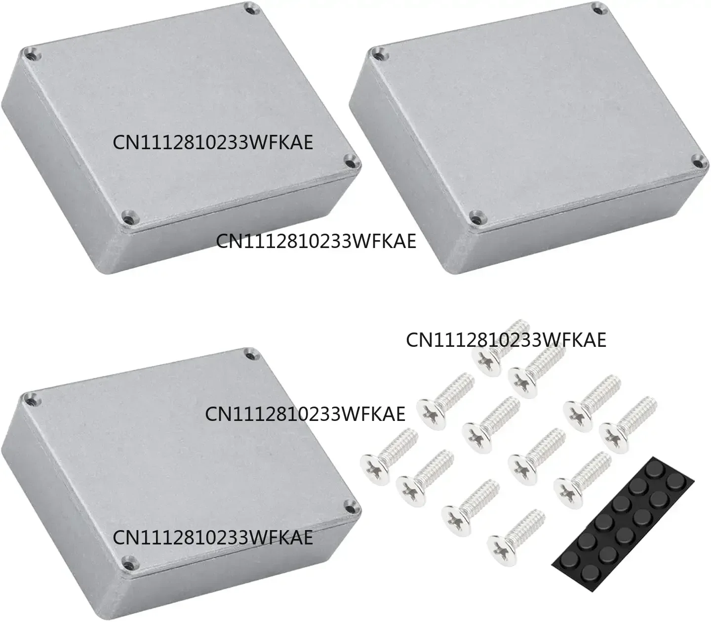 DaierTek 3PCS 1590BB Aluminum Metal Stomp Box Case Guitar Pedal Enclosure Effect Enclosure Stomp Box Unpainted 120x94.5x34MM