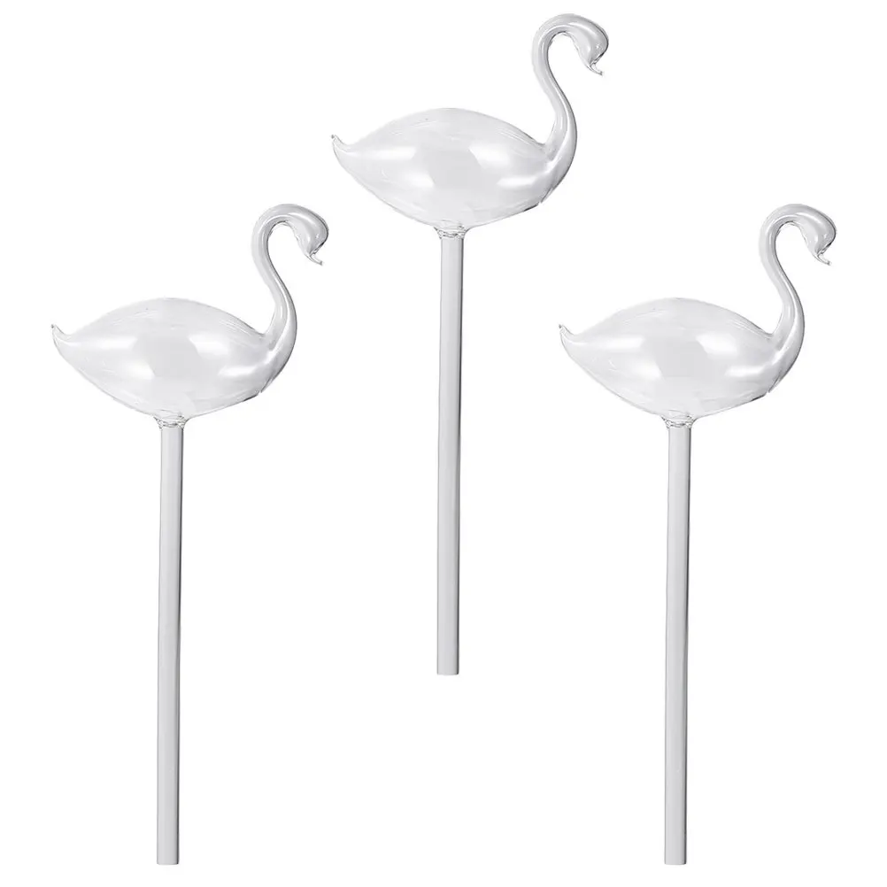

3Pcs Swan Plant Watering Globes Glass Automatic Self Watering Bulbs Garden Patio Lawn Irrigation Device Irrigation Device