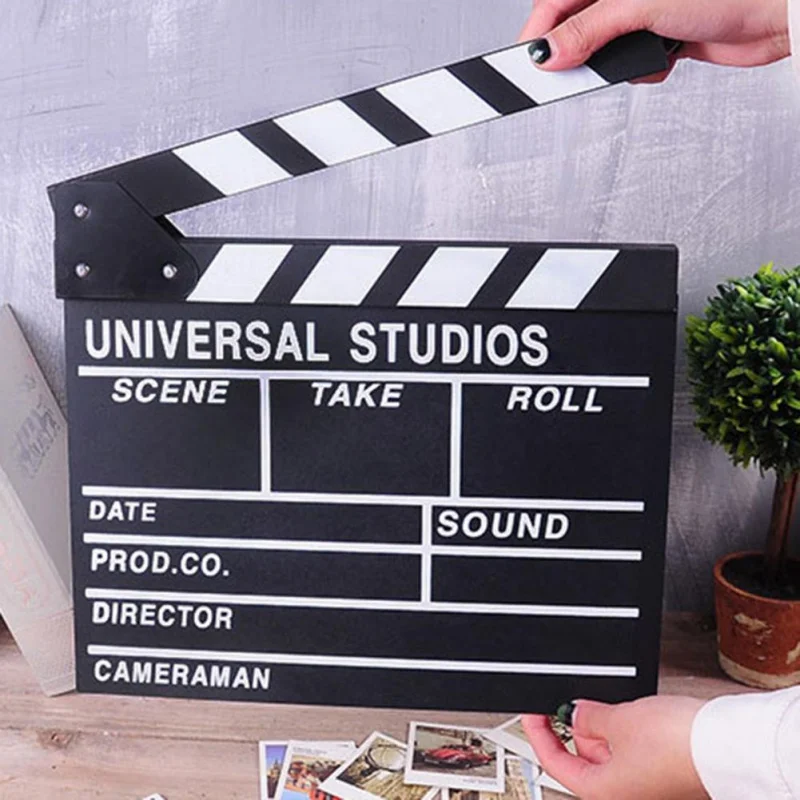 Director Video Scene Clapperboard Clapper Board Suhayi Erase Director TV Movie Clip Film Action Slate Clap Handmade Cut Prop Too