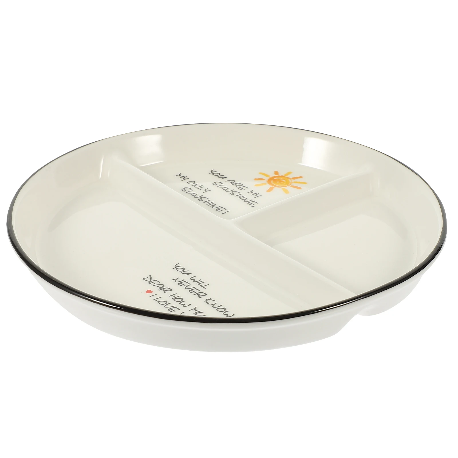 

Divided Plate Ceramic Material Strong Non-Fragile Design Ideal for Kitchen Banquet Outdoor Picnic Portion Control Plates
