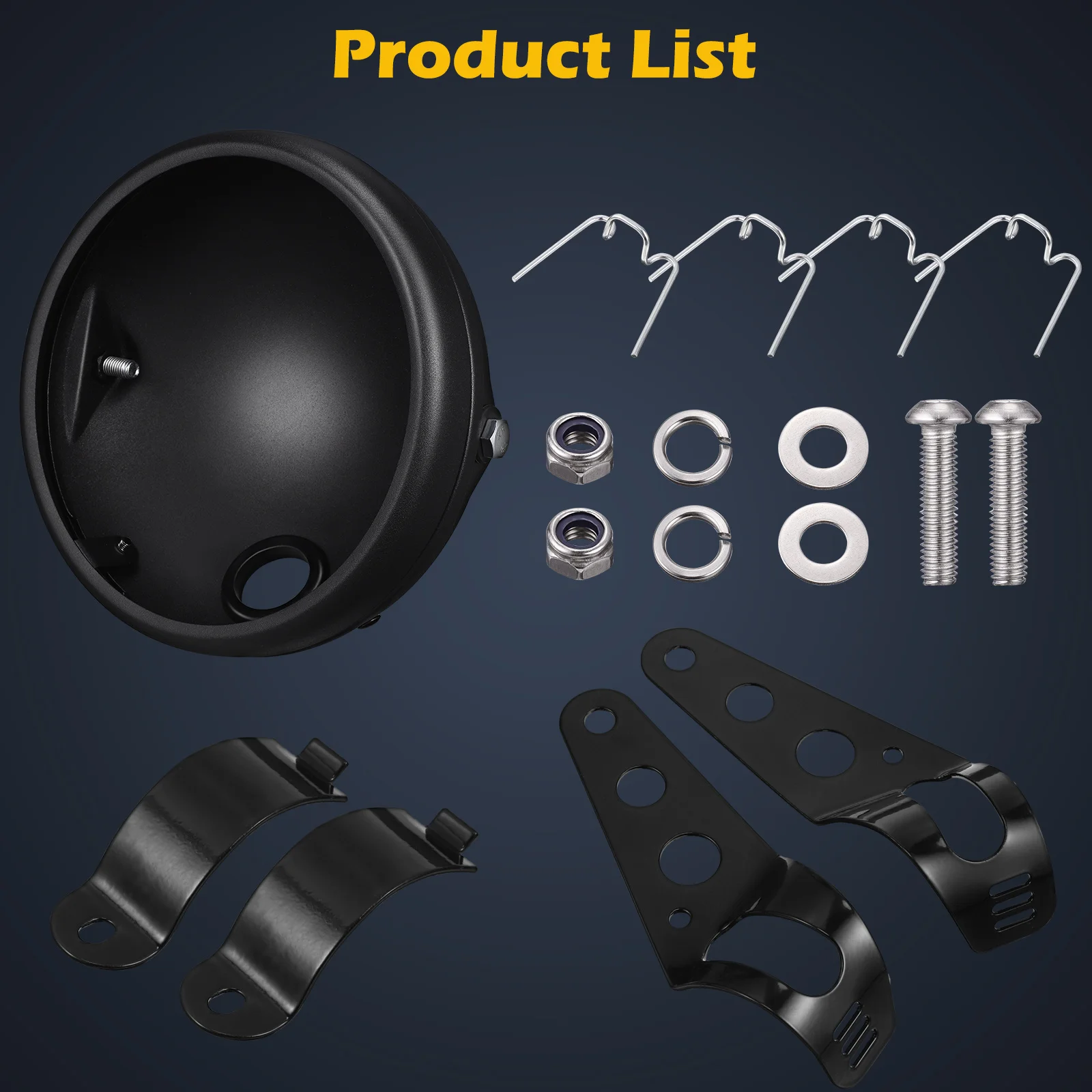 

Headlight Case Motorcycle Bracket Universal Housing and Brackets Running Fixtures Mounting Assembly Accessory