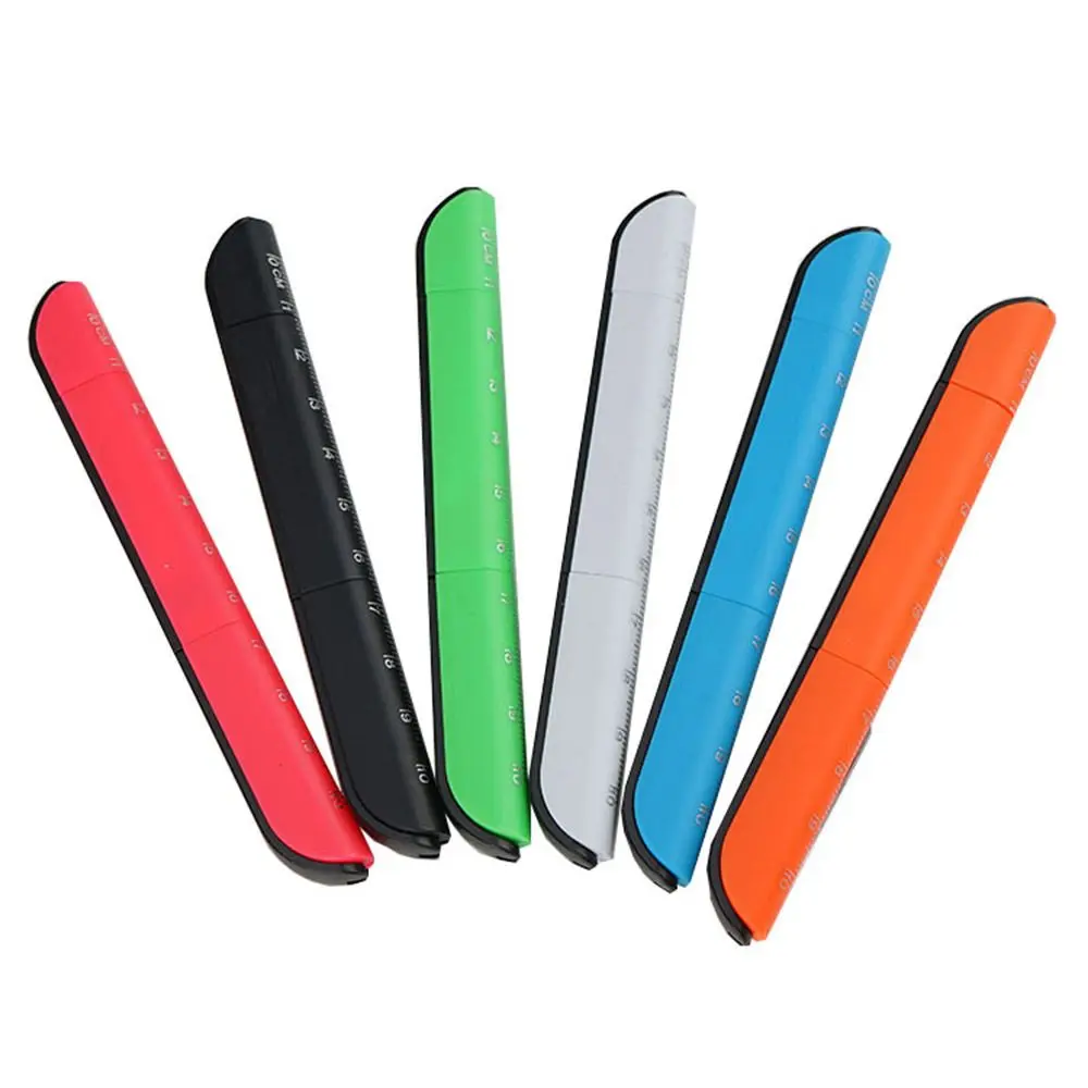 

Portable Plastic School Office Supplies Ballpoint Pen Signature Ballpen Multifunction Ruler